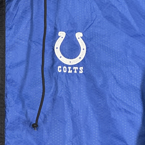 Indianapolis Colts Pro Player Color Block Windbreaker Jacket 90s L Blue - Picture 2 of 10